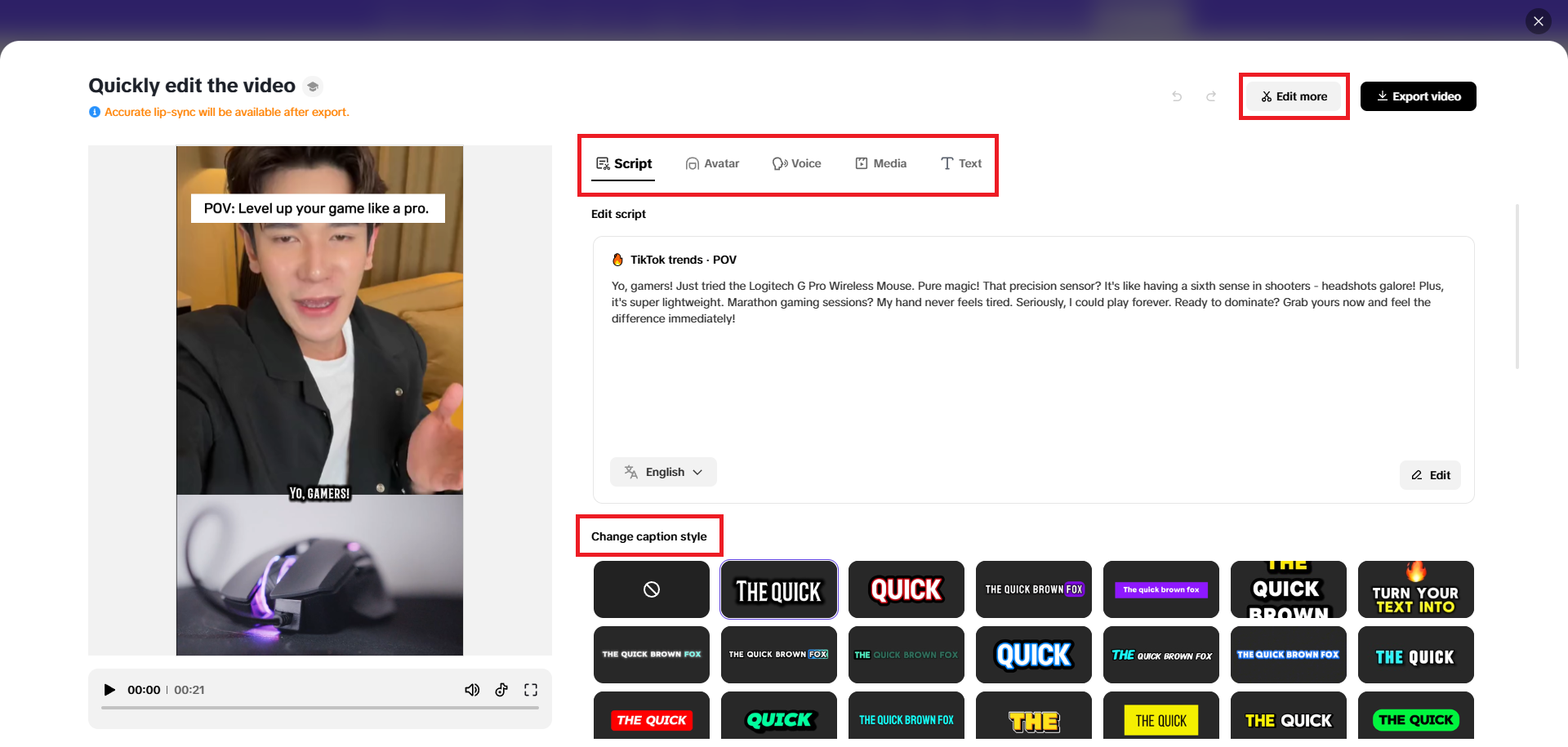 Perform any quick adjustments