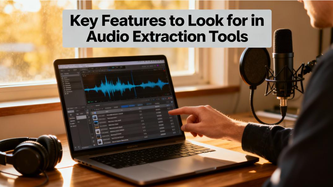 Explore key features of the audio extraction tool