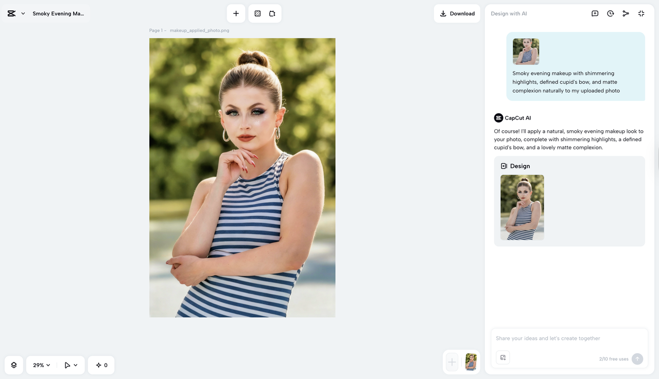 Elegant evening gala look