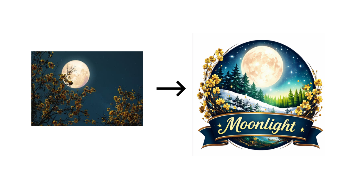 달 사진 변환을 위한 이미지 대 로고 도구