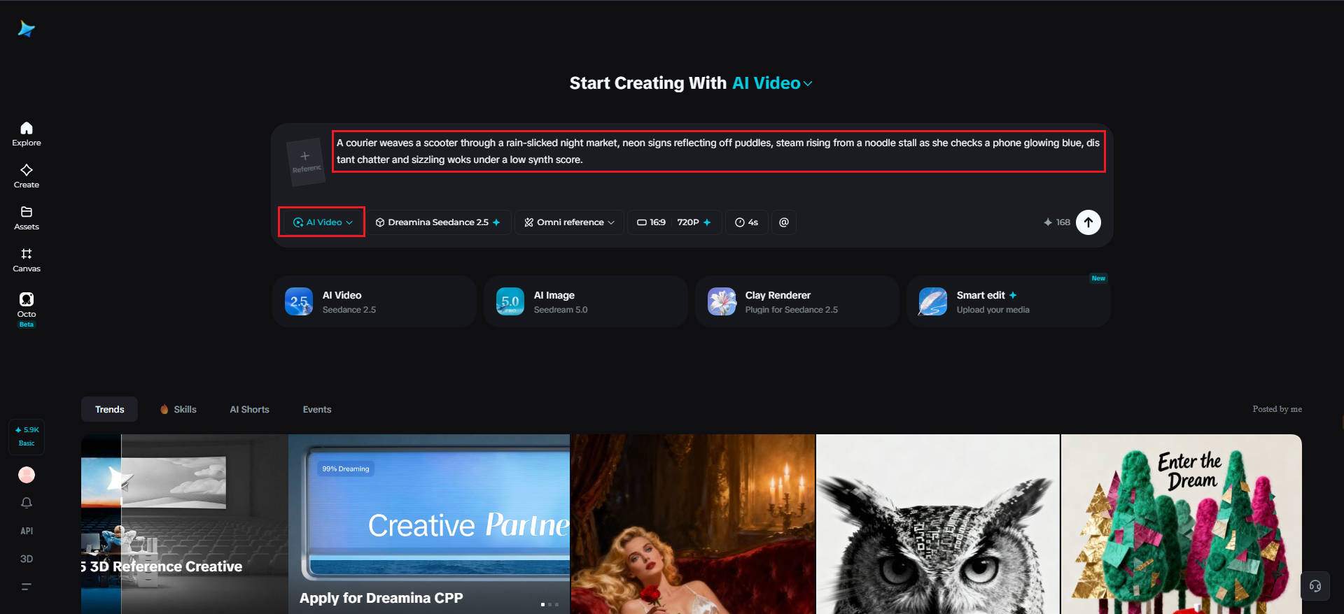 Write your video prompt