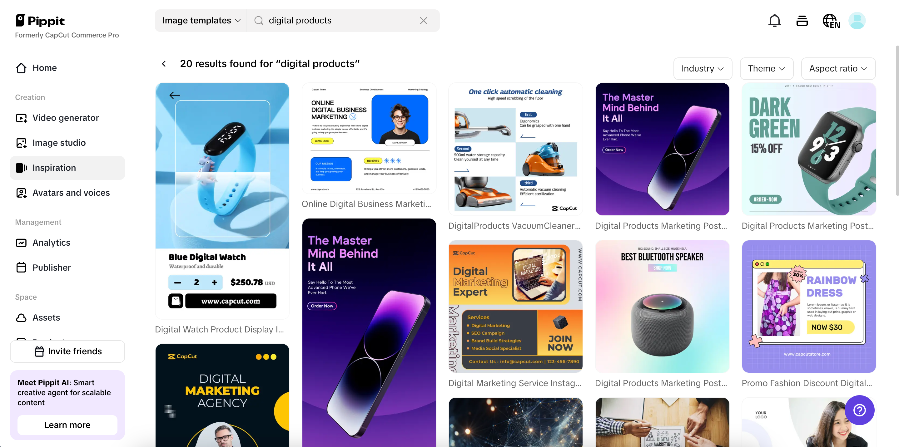 Inspiration interface