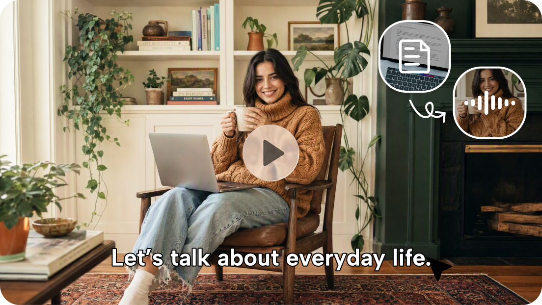 Video-to-audio for context-aware voiceover