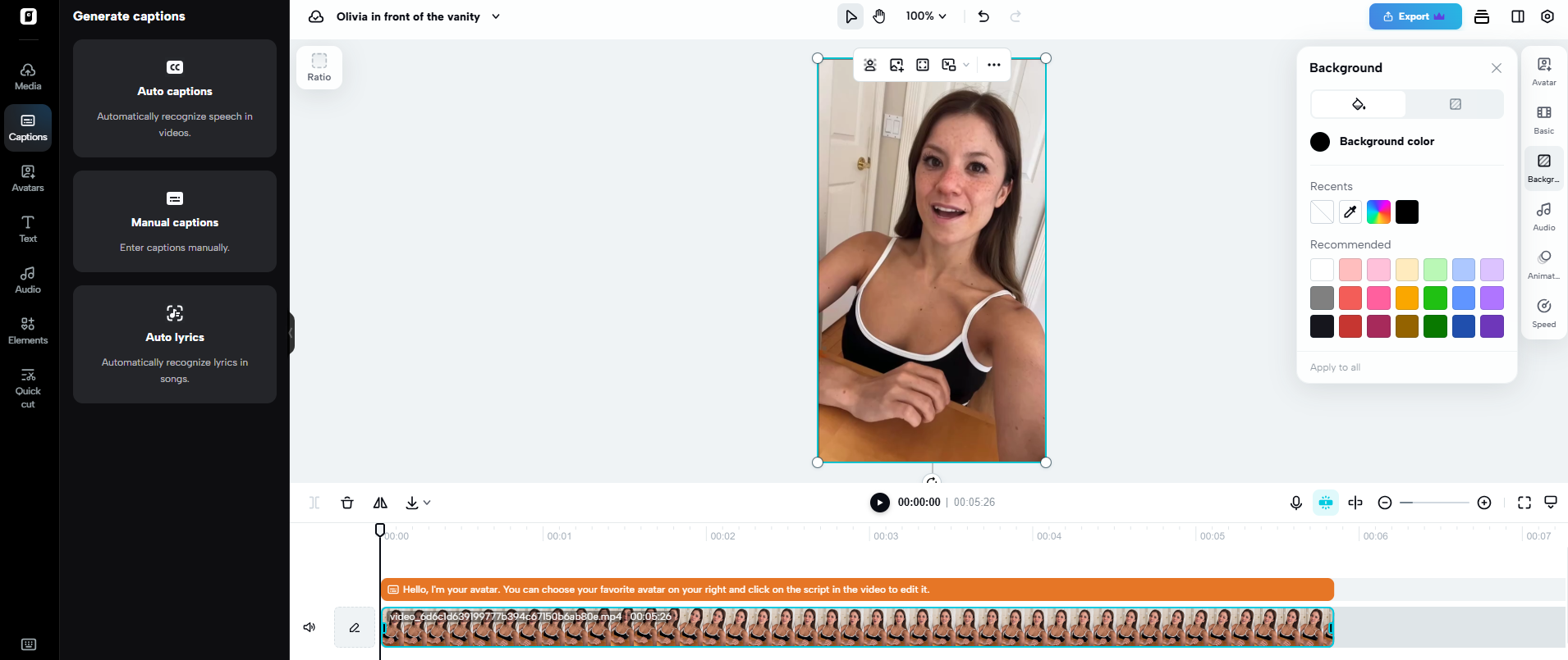 Built-in video and image editor