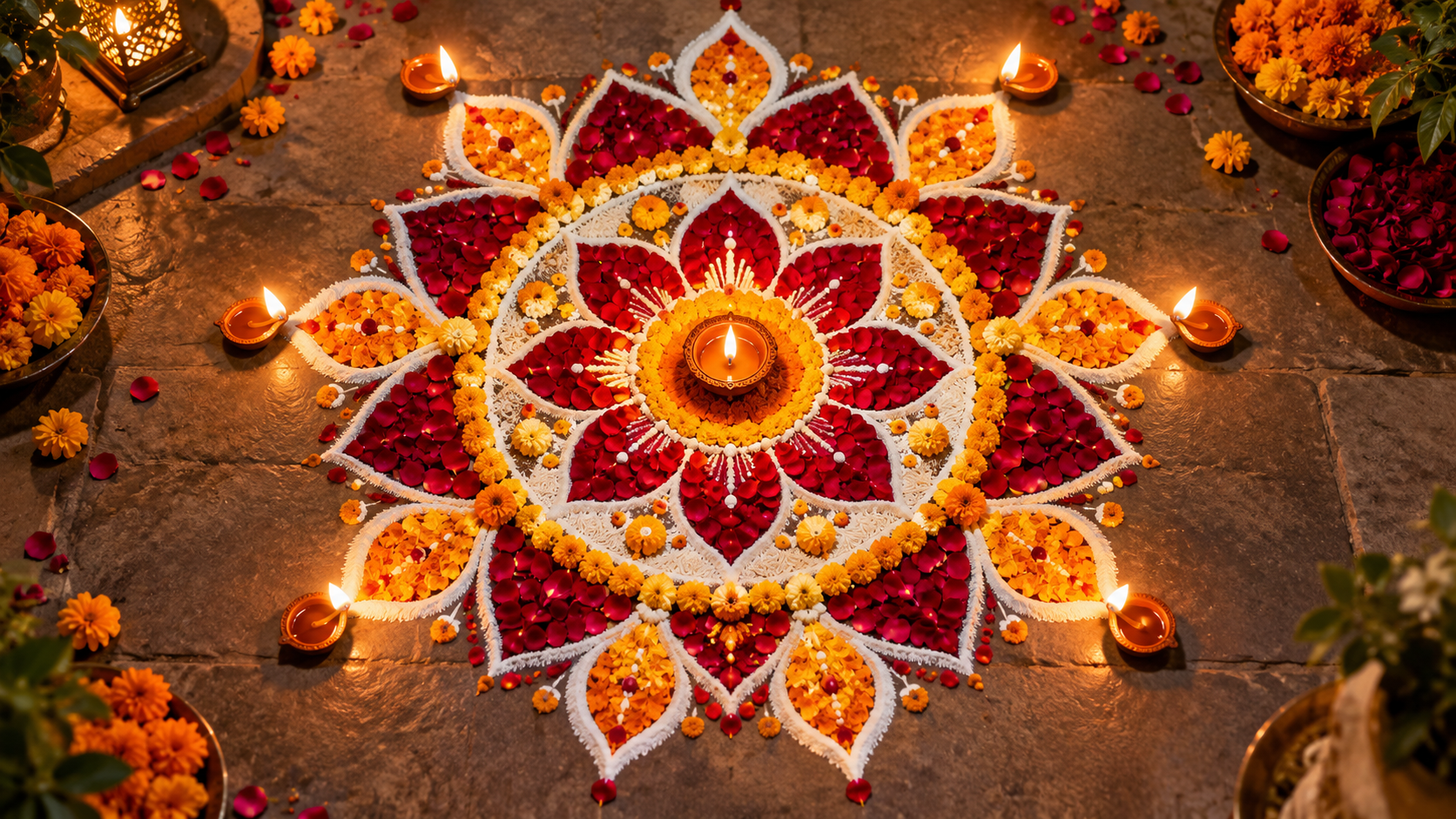 Diwali rangoli design prompts example