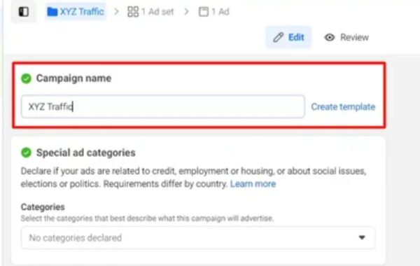 Настройка деталей кампании в Facebook Ads Manager