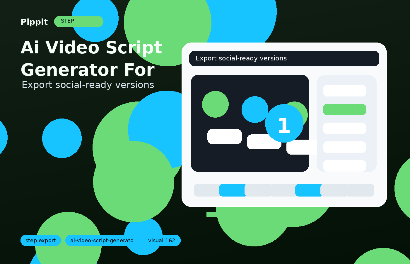 ai video script generator for tiktok export and variants workflow in Pippit
