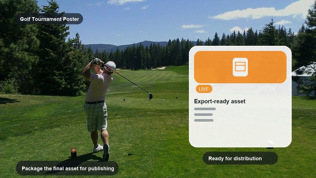 Golf Tournament Poster Maker realistic image for package the final asset for publishing