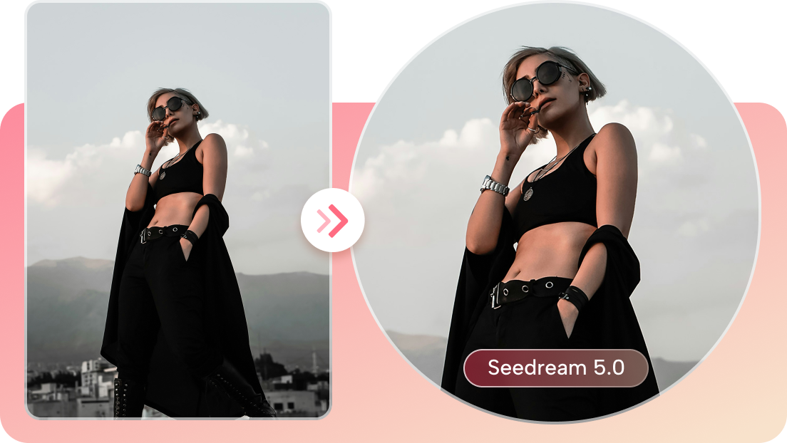 Seedream 5.0 model converting a photo into a shape 
