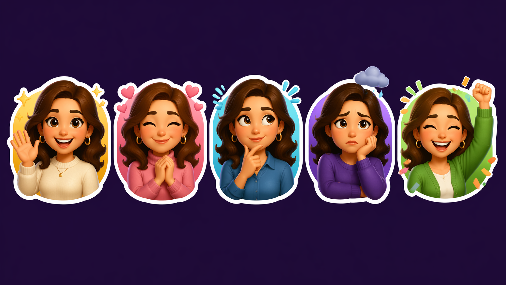 Dreamina Turn Photo into Emoji prompt example 1: Rounded Emoji Avatar