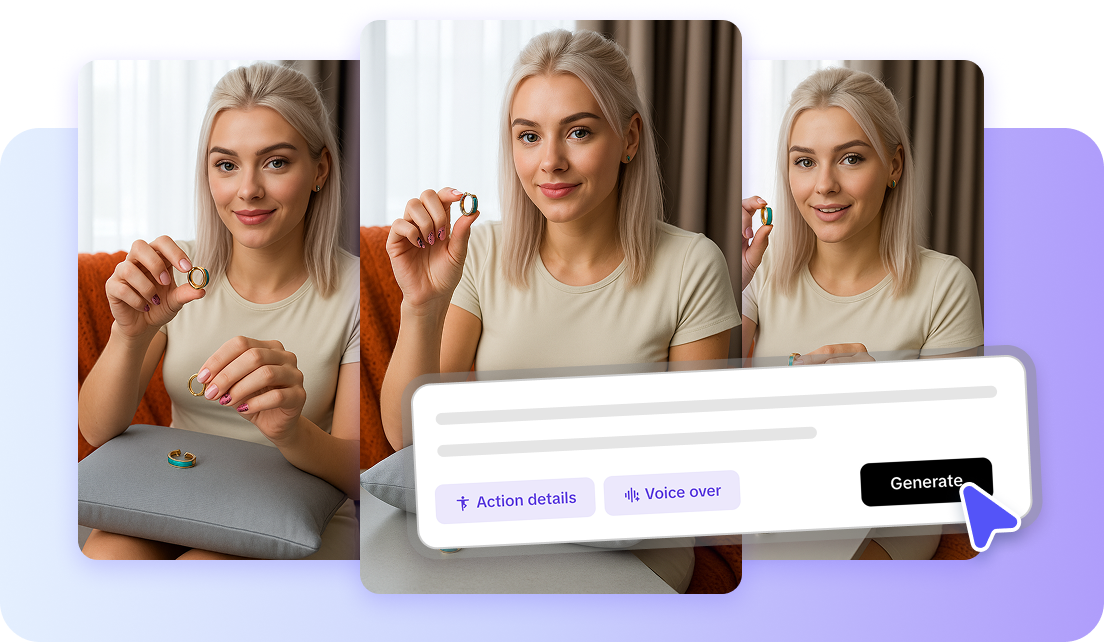 Voices and action details for voice model
