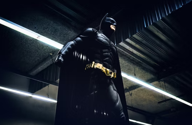 Superhero entrance shot