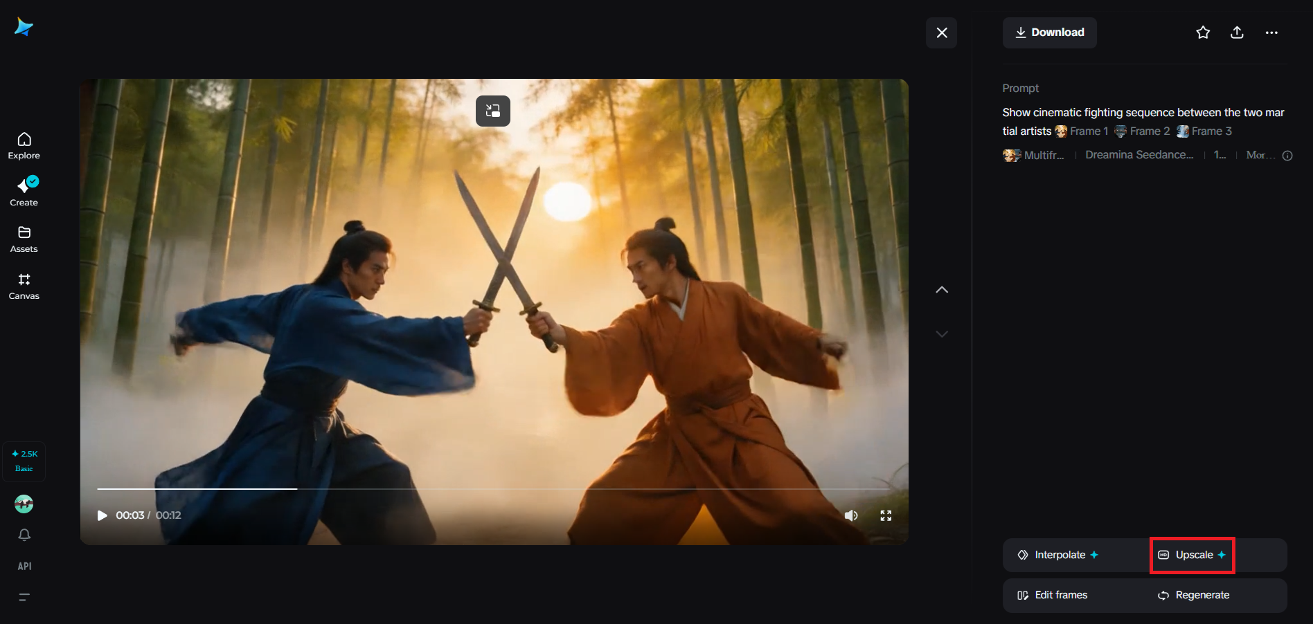 Dreamina 'da lüks özellik