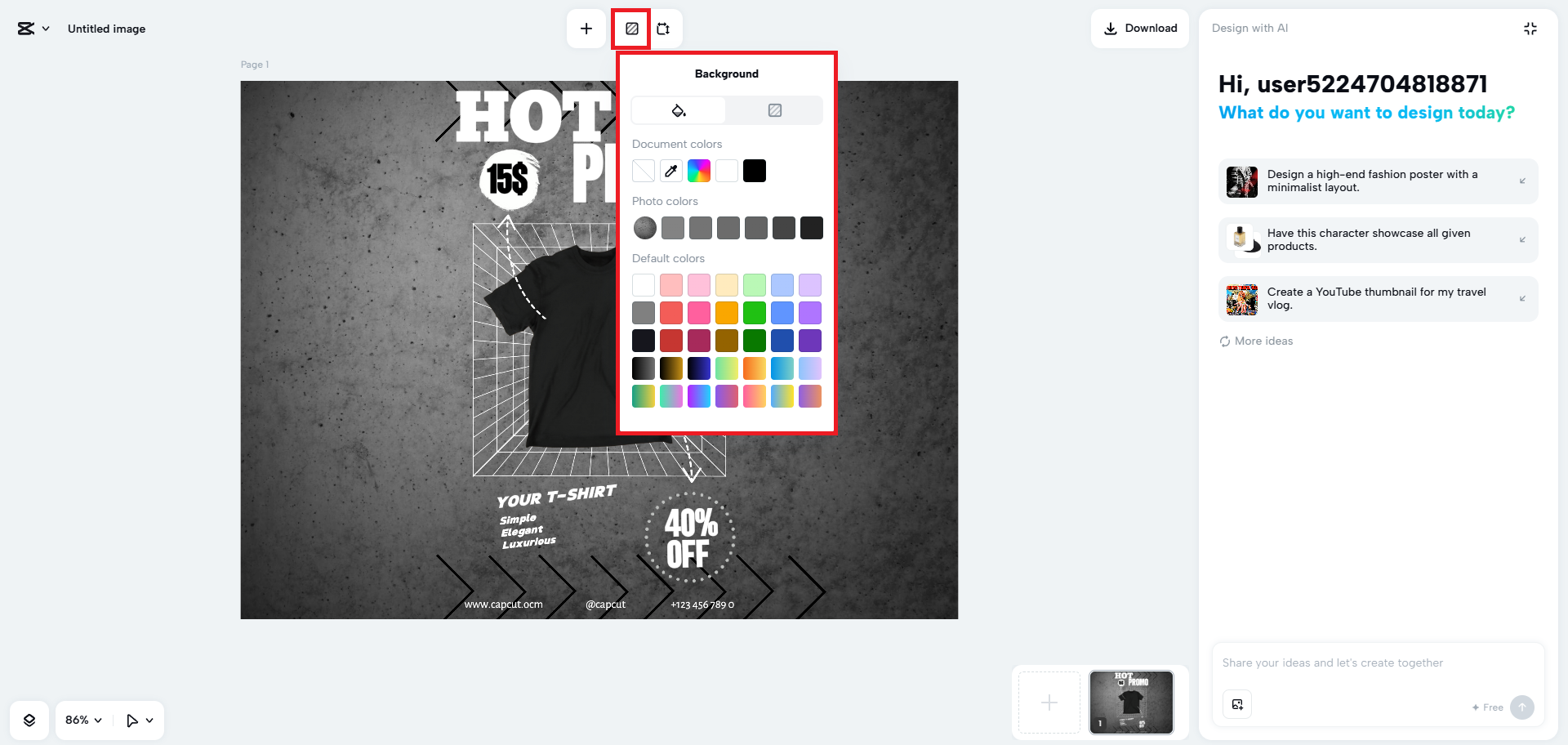Change the background color/image