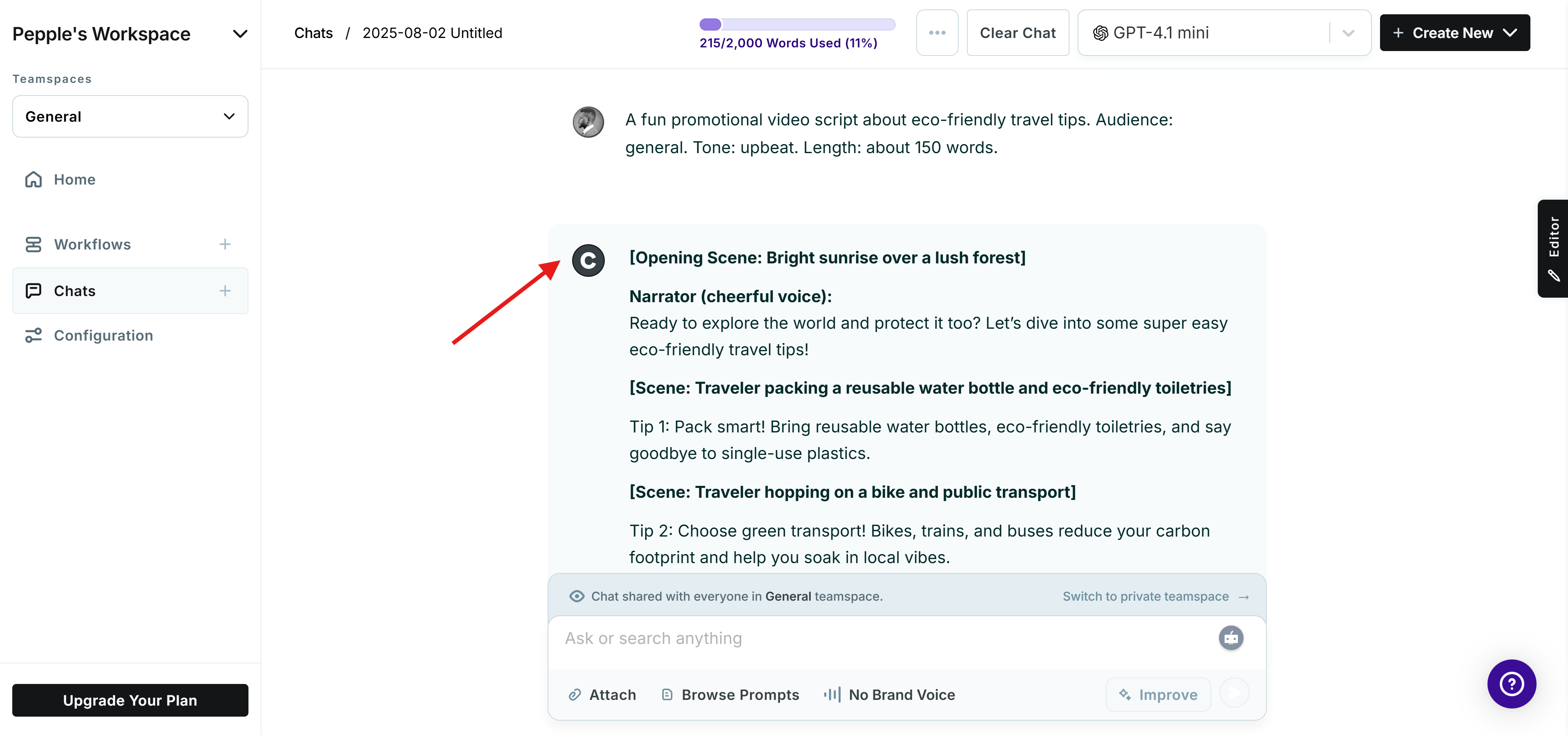 Vdeo script template