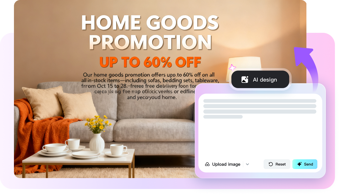 AI poster generation with the CapCut AI design tool