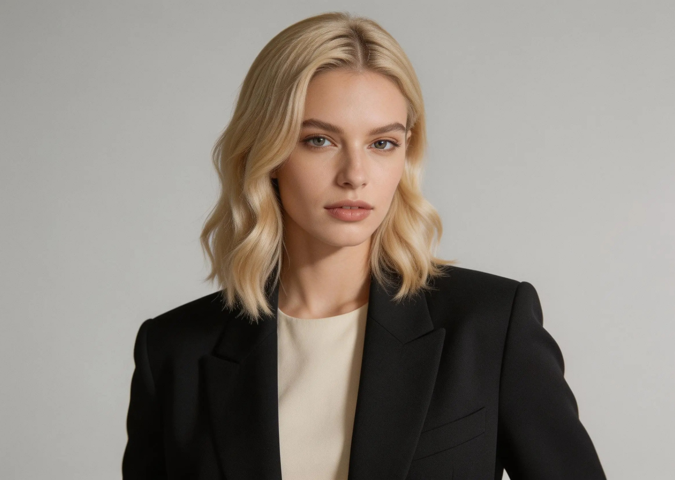 Change the hairstyle of the female