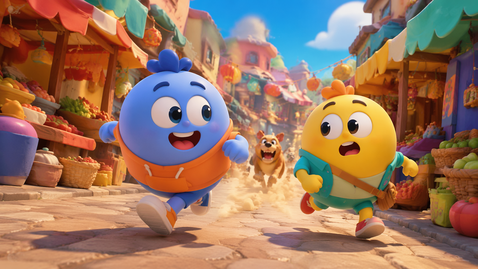 Dreamina Motu Patlu AI Eingabeaufforderung Beispiel 1: Original Buddy Adventure