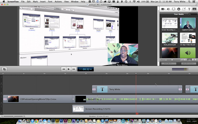 Editing and enhancing clips in ScreenFlow for Mac