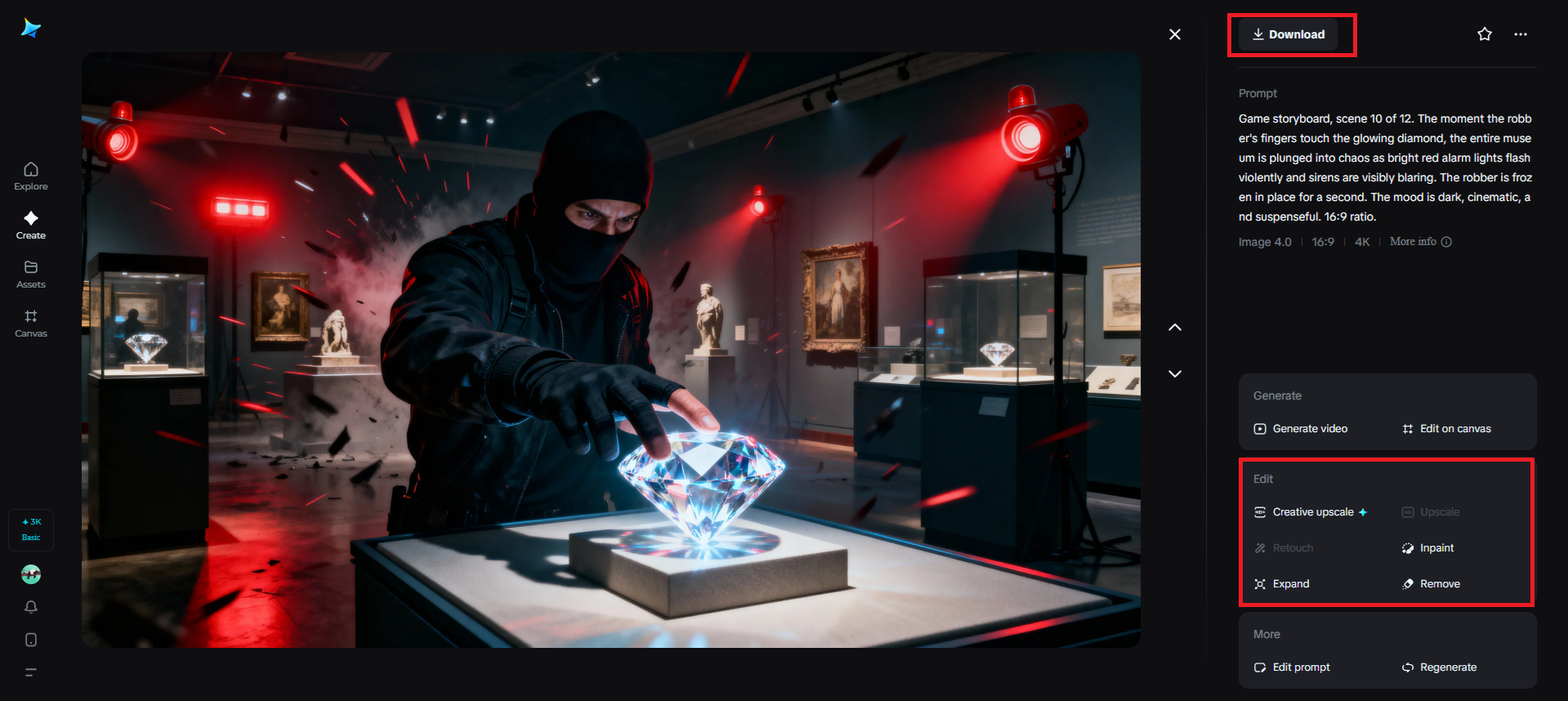 Preview, refine, and download