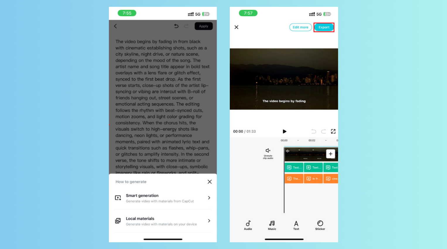 Generate and preview