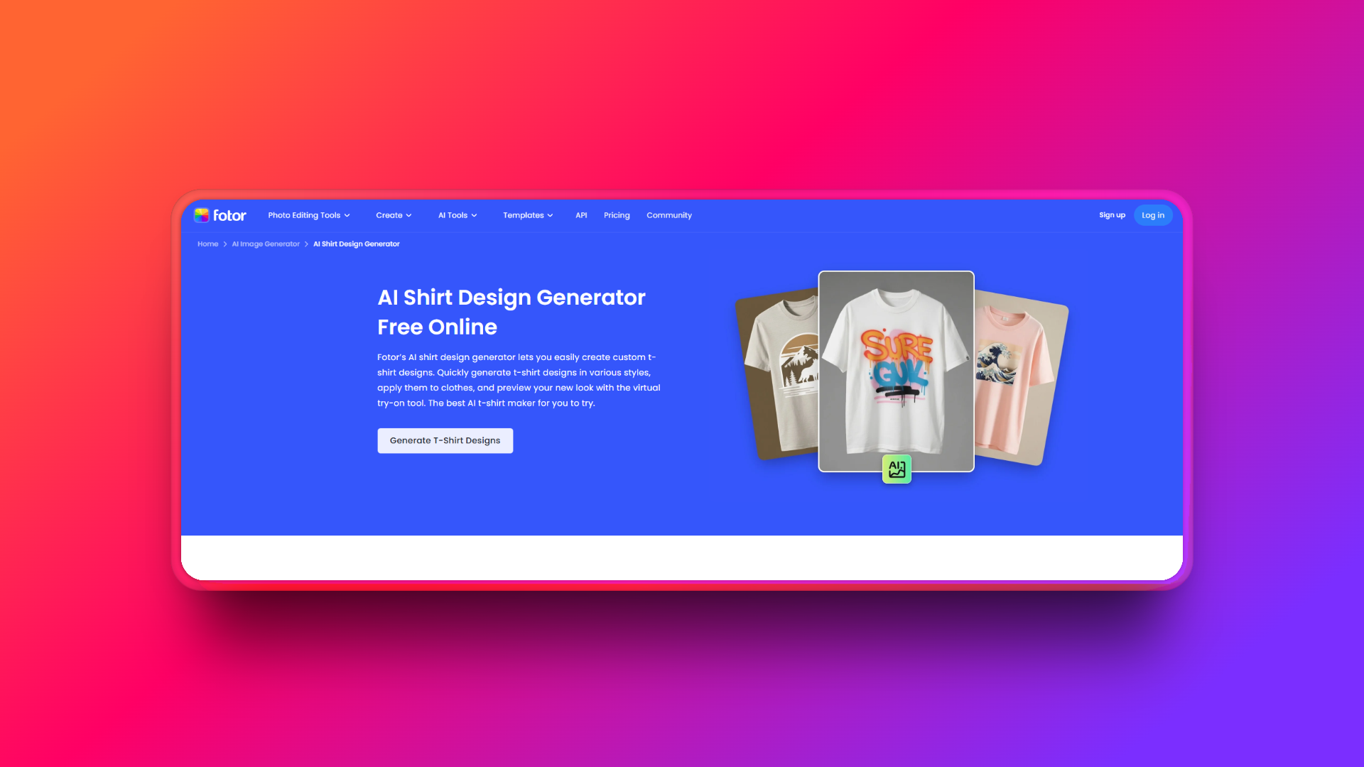 Fotor's official website