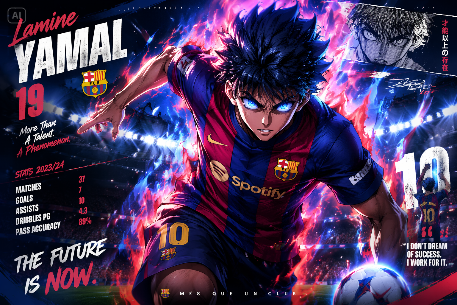 AI football player poster prompts prompt