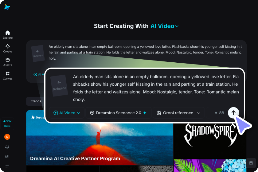 Open the video generator and set up your scene