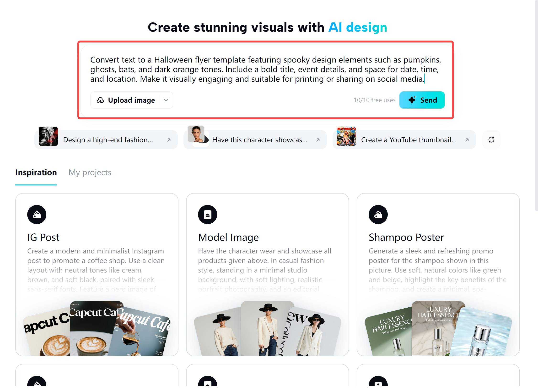 Converting text to a Halloween template with the CapCut desktop video editor