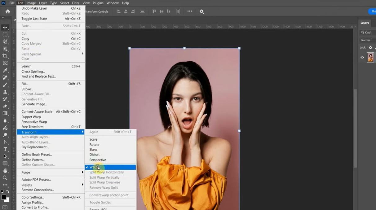 Activate Transform Warp