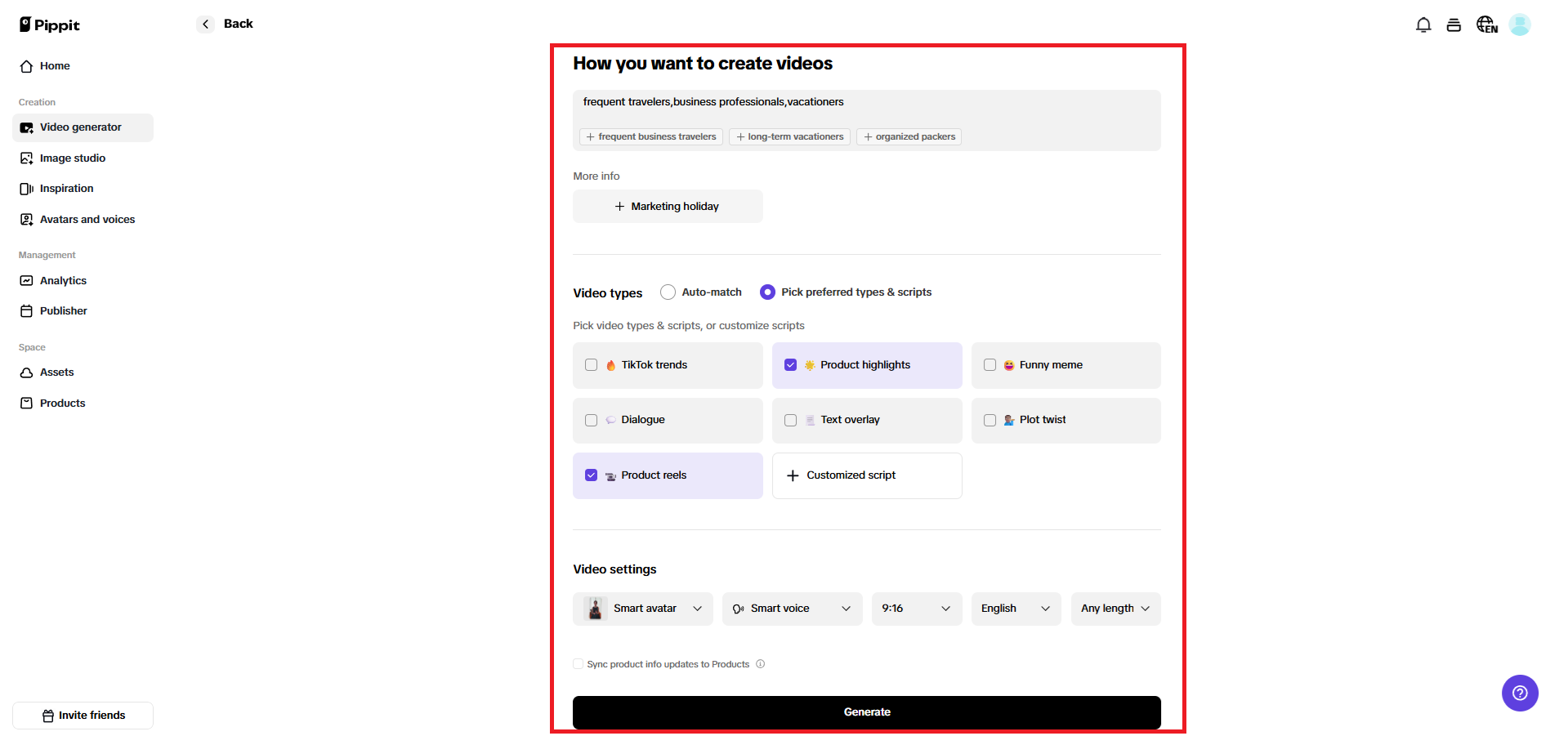 How you want to create a video page