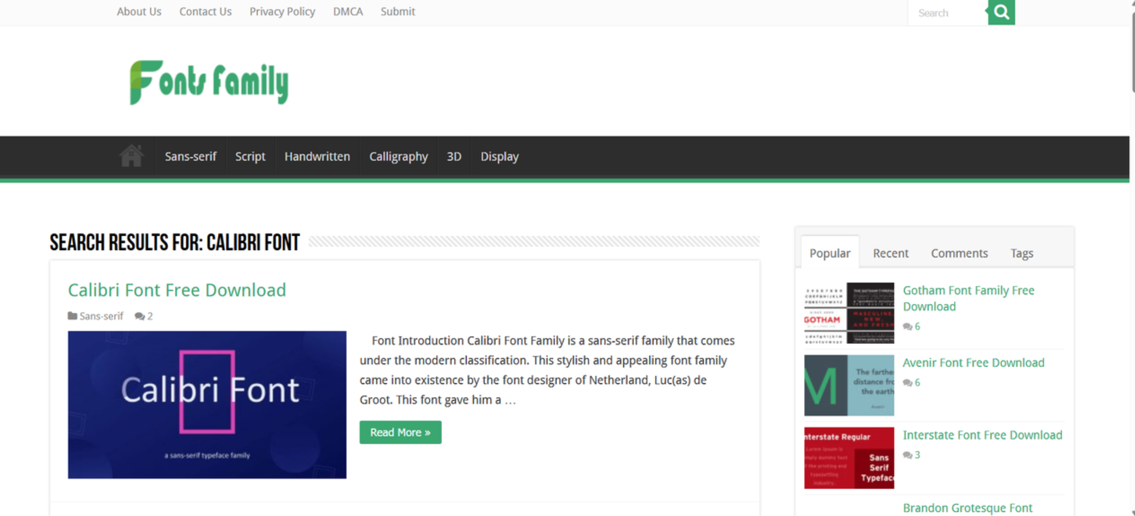 Free Fonts Family
