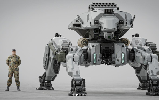 Heavy quadruped siege mech