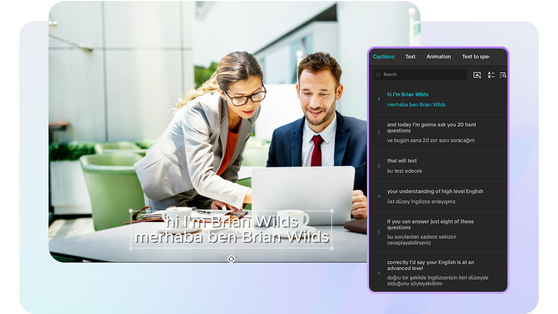  Editar y optimizar los subtítulos traducidos con funciones de texto rico en CapCut