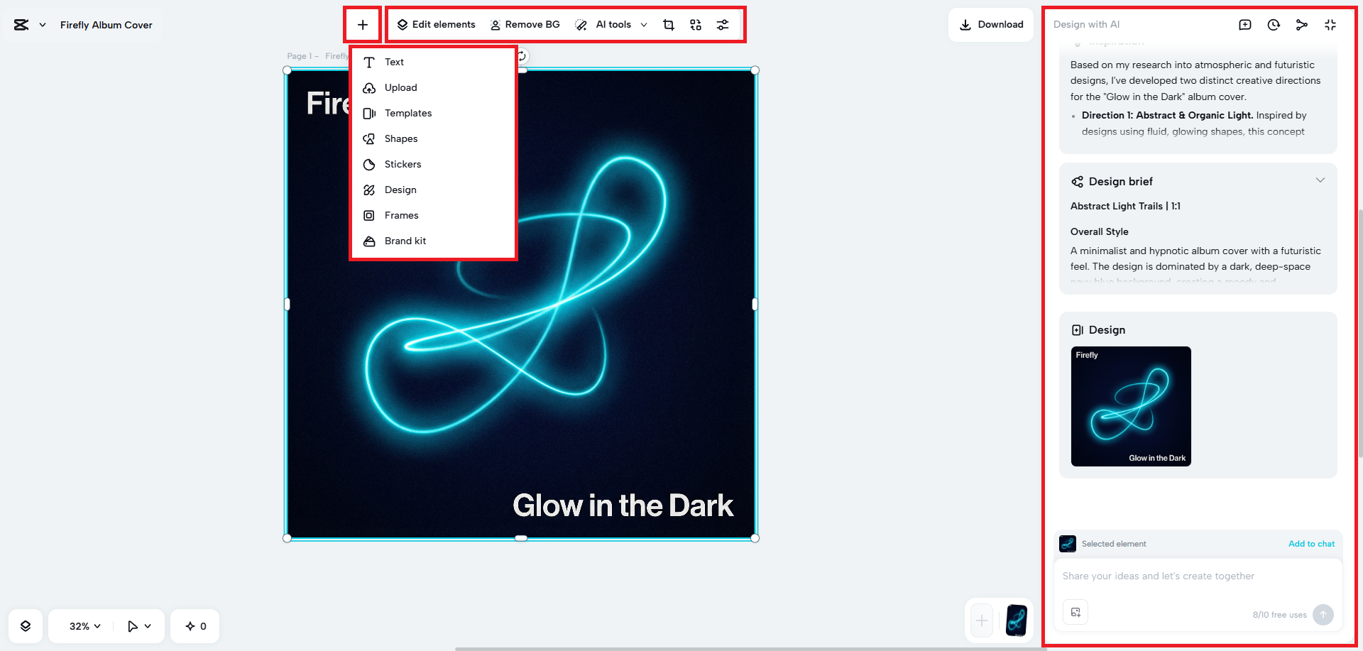 Finalize your cover image