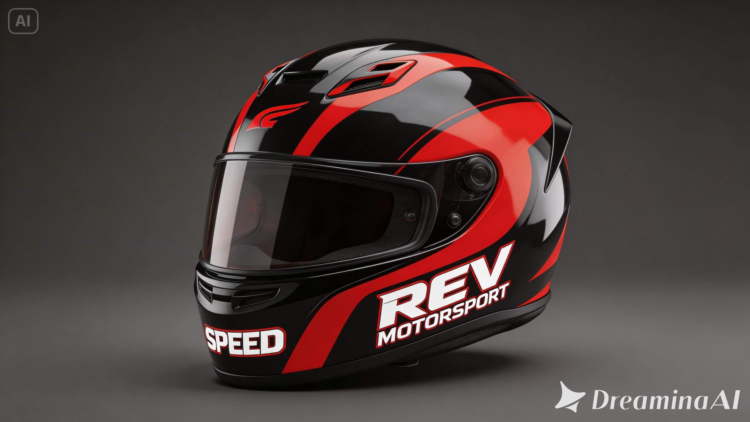 Racing-inspired motorcycle helmet