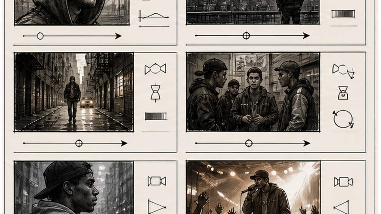 Musik Video Storyboard Maker Prompt Ergebnis 2