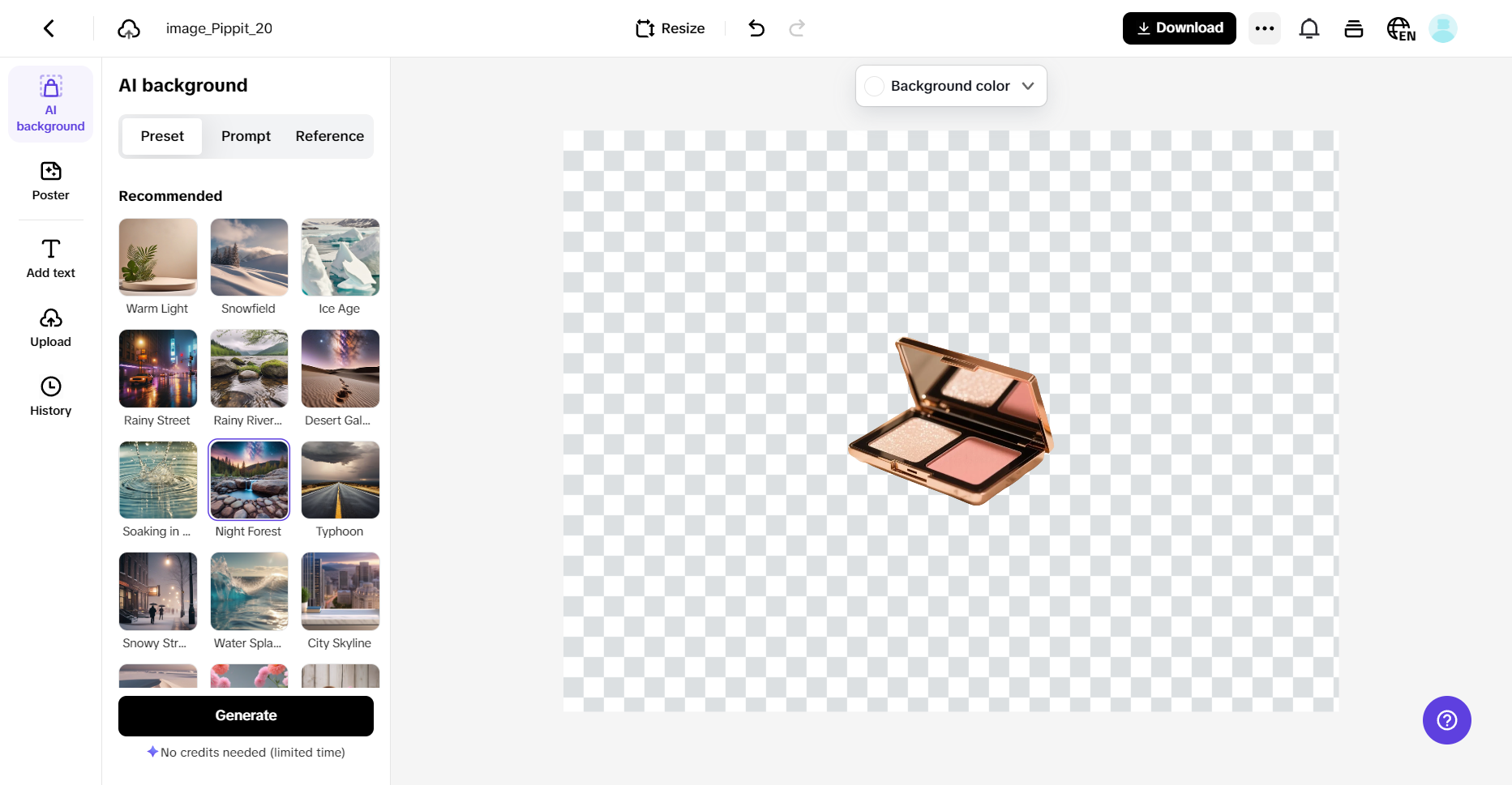 AI background removal