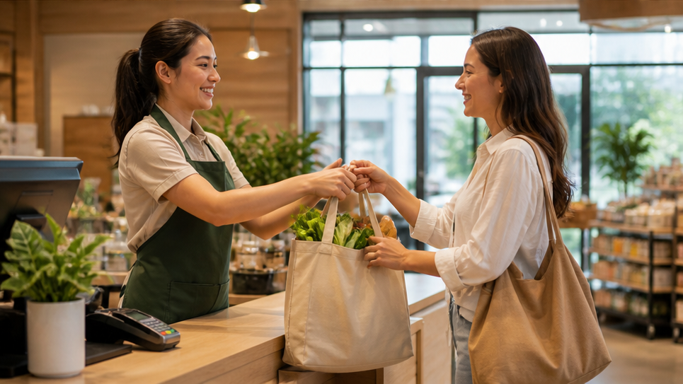 Point Of Sale Video Friendly checkout completion