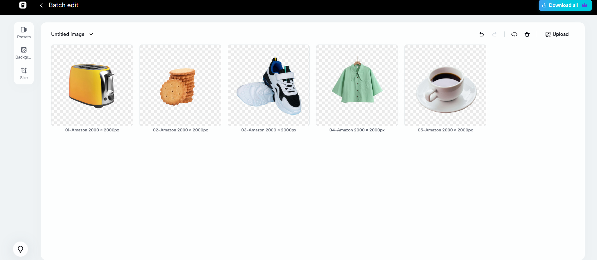 Batch image editor