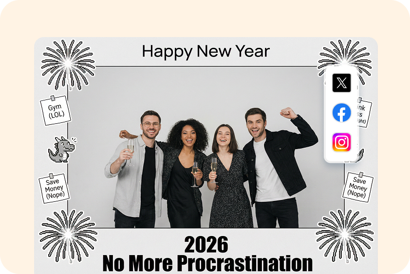 Festive frames for social media posts