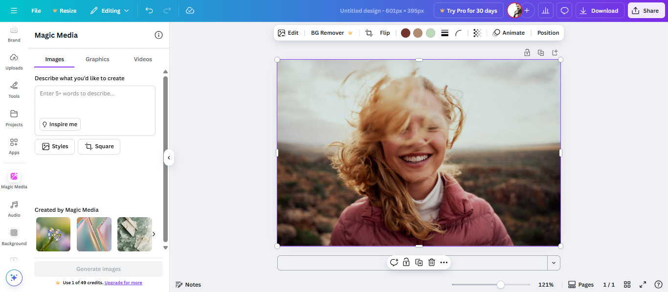 Canva IA editor de fotos