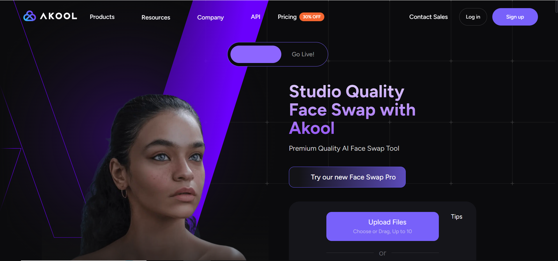 Página de inicio de Akool