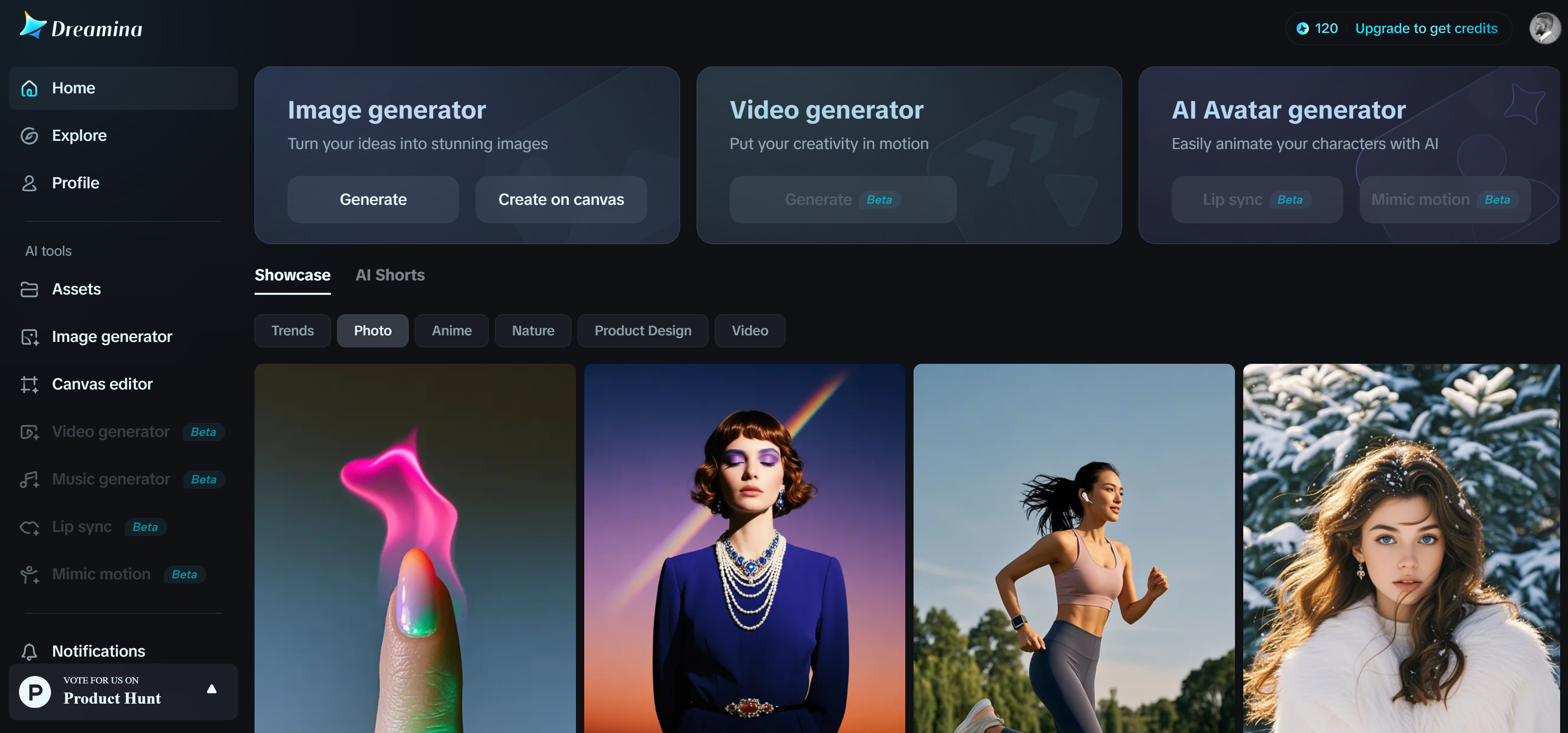 Dreamina interface