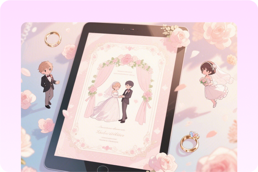 Use CapCut's AI anime generator for event invitations and digital cards