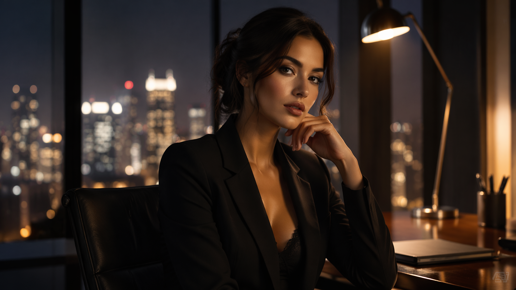 Dreamina AI office siren filter prompt example 5: Corporate Fashion Headshot