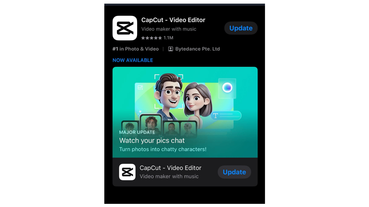 Install and update CapCut Video Editor app