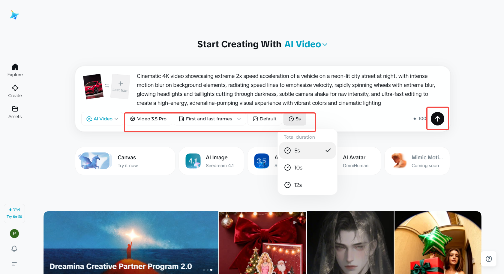 Sélectionnez le modèle vidéo et générez une vidéo accélérée