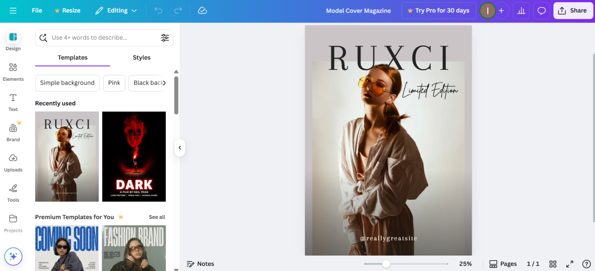 Canva - one of the best online poster makers