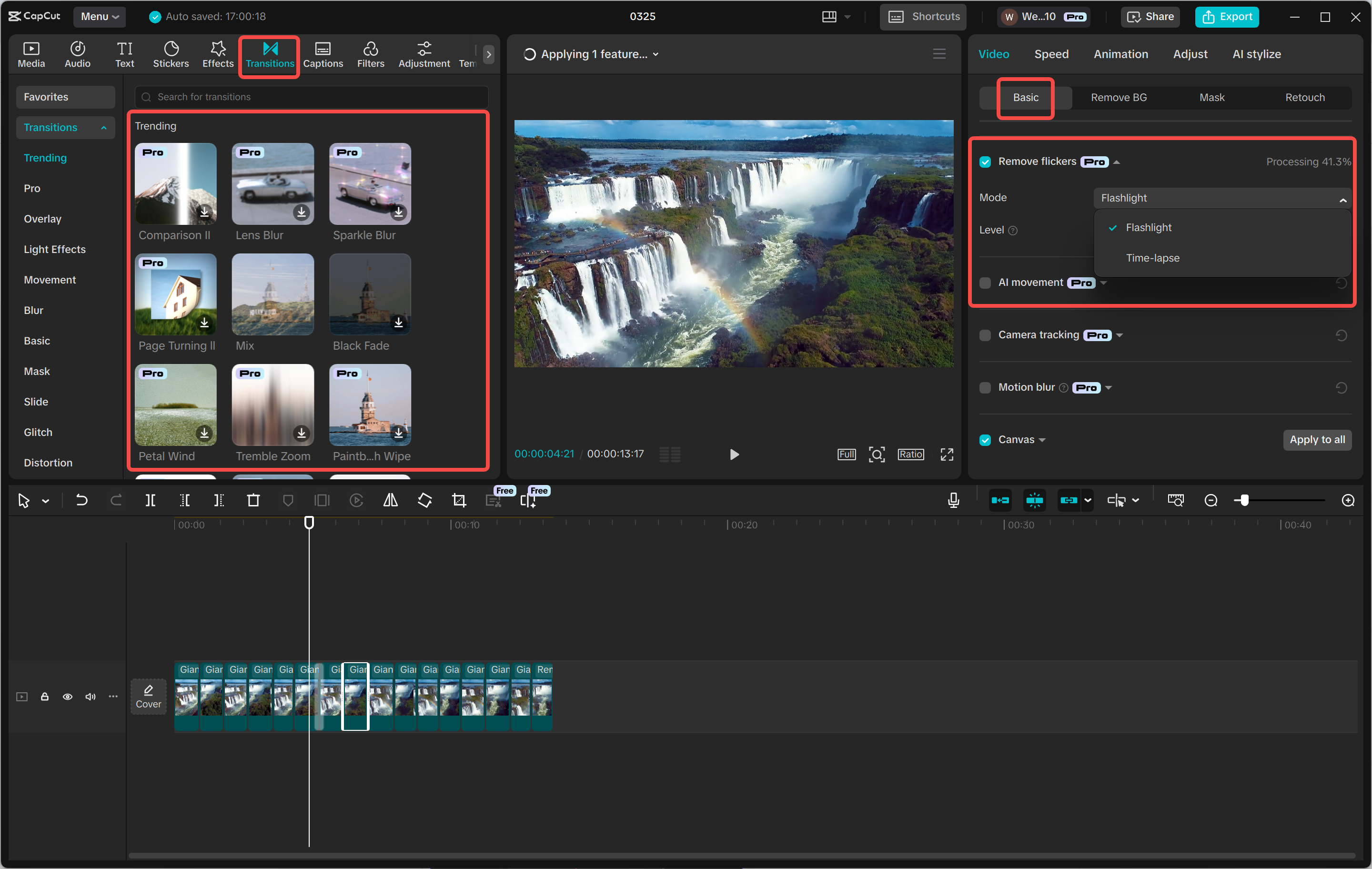 Converting an image sequence to a video in the CapCut desktop video editor